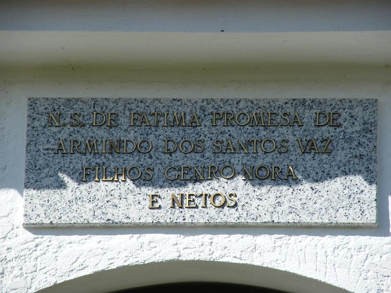 Dizeres da Capela Srª Fátima.JPG